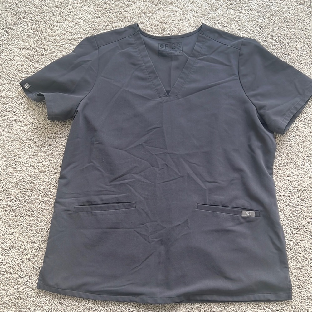 L/XL tall Figs Charcoal Scrub Set